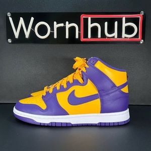 Nike Dunk Hi Retro 'Lakers' • DD1399-500 • Court Purple/Gold • Men’s Size 9